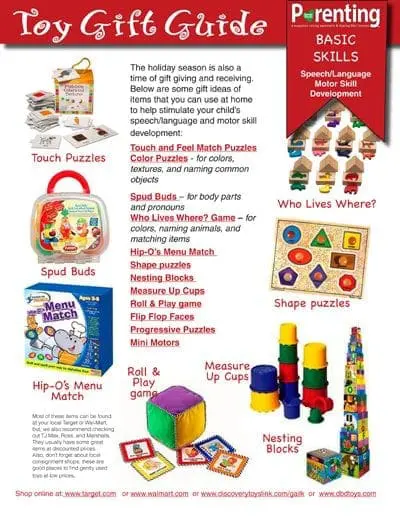 Several children's toys are displayed, including puzzles, blocks, and a game box.