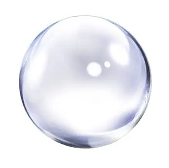 A single clear bubble with reflections.