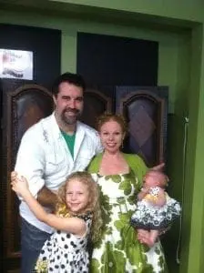 Corey Lee, wife Kristina, Bridget 7, and baby Blair