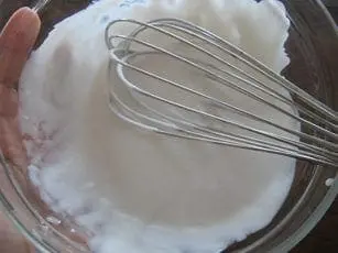 Whisk blending coconut milk, sugar, and vanilla in a bowl.