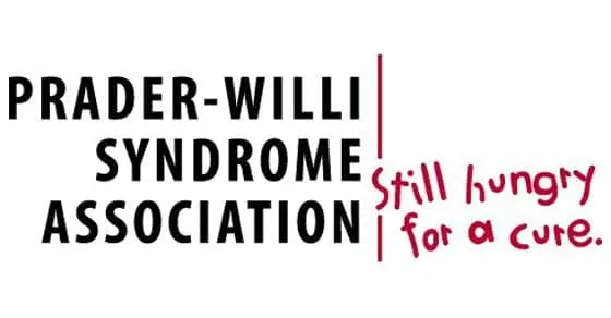 Prader-Willi Syndrome Association logo with the text "still hungry for a cure.