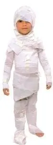 Child in a mummy costume.