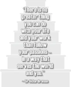 Sir Richard Branson quote about following passions.
