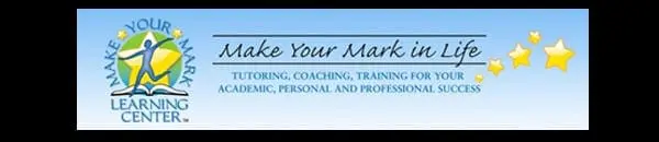 Logo and text for "Your Learning Center" and "Make Your Mark in Life" tutoring services.
