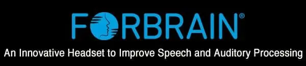 Forbrain logo with text "An Innovative Headset to Improve Speech and Auditory Processing
