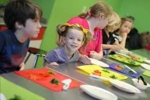 Children participating in a cooking class at Edventure Children's Museum.
