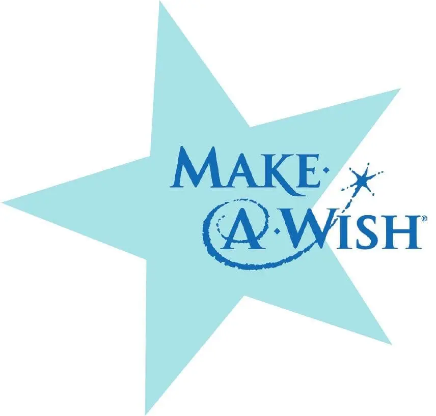 Make-A-Wish logo on a light blue star