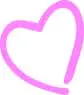 Pink heart outline