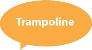 Trampoline text bubble
