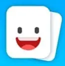 Tinycards app icon with a smiling face