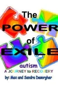 The Power of Exile autism book cover with puzzle pieces.