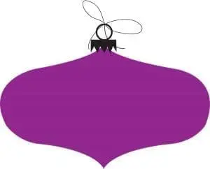 Purple ornament with a blank space for text