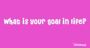 What is your goal in life?