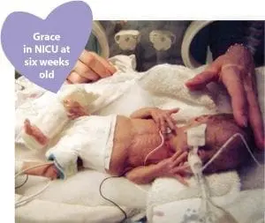 Grace in NICU at six weeks old