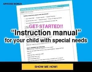 Worksheet titled "Getting Started My Child's Instruction Manual