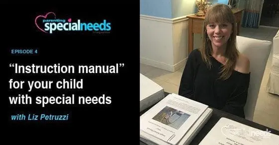 Liz Petruzzi smiling at a table with binders.