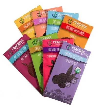 Peaceful Fruit snack pack assortment.
