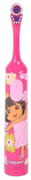 Pink Colgate electric toothbrush with Dora the Explorer character.