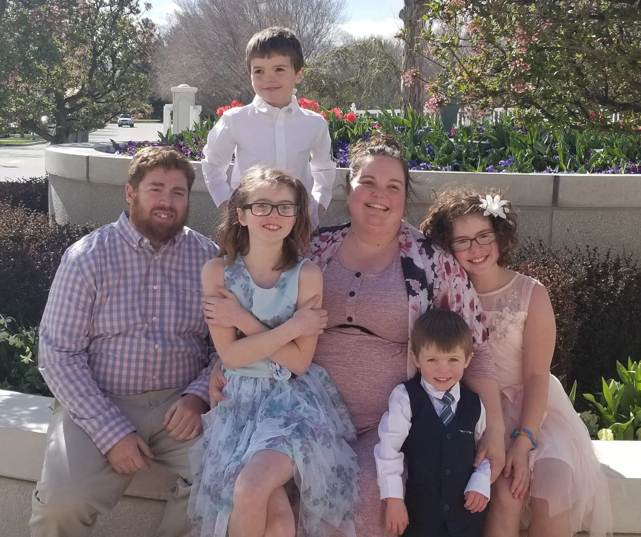 The Crown family poses for a photo.