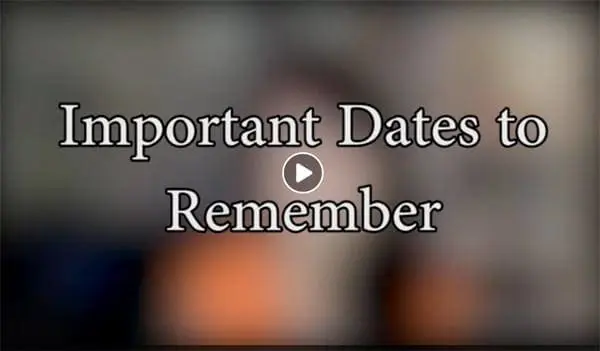 Stacey Hoaglund explaining important dates to remember.