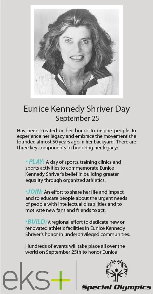 Eunice Kennedy Shriver smiling.