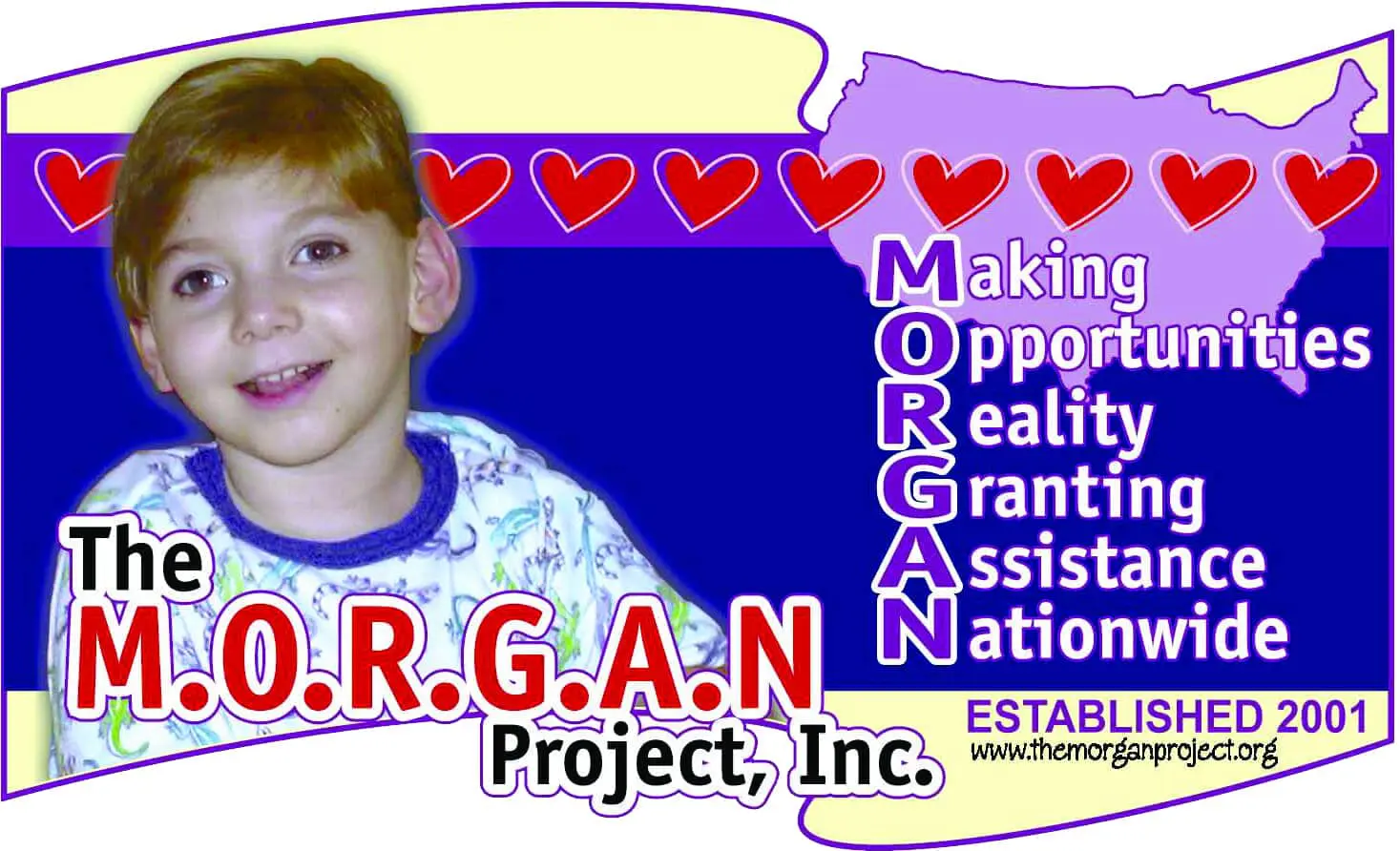 The M.O.R.G.A.N. Project logo with a child's photo.