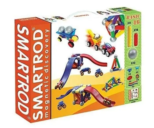Smart Rod Magnetic Discovery Set box with examples of constructions