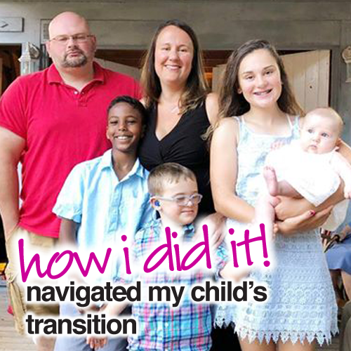 Erin Harris with her family.