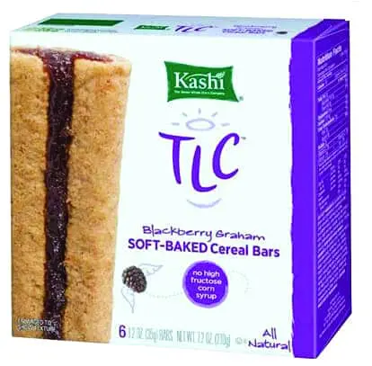 Kashi TLC Blackberry Graham Soft-Baked Cereal Bars package