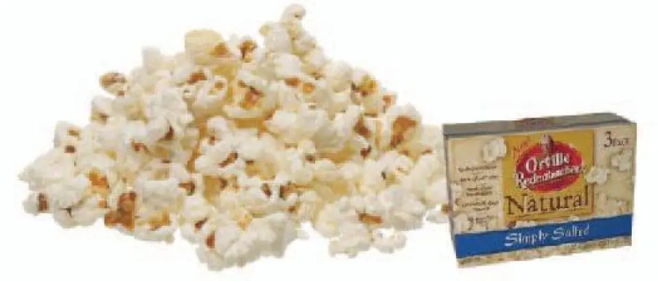 Orville Redenbacher's Natural Simply Salted popcorn with a box.