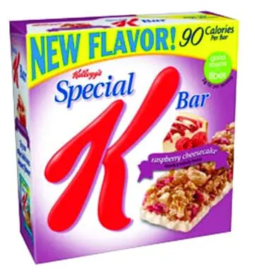 Kellogg's Special K Raspberry Cheesecake bar box