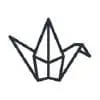 Origami crane logo