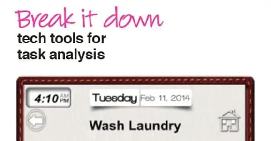 A phone screen displays "Wash Laundry" and the date Tuesday, February 11, 2014.