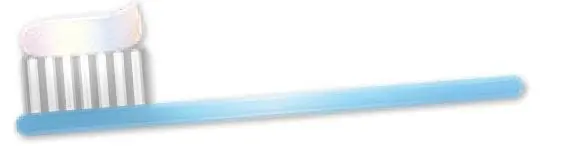 Blue toothbrush with toothpaste