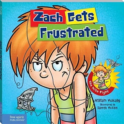 Zach Gets Frustrated book cover illustration of a frustrated boy