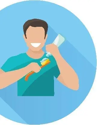 Man squeezing toothpaste onto a toothbrush.
