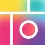 PicCollage app icon with a colorful gradient background.