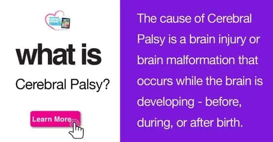 Title and text defining Cerebral Palsy, with a "Learn More" button.
