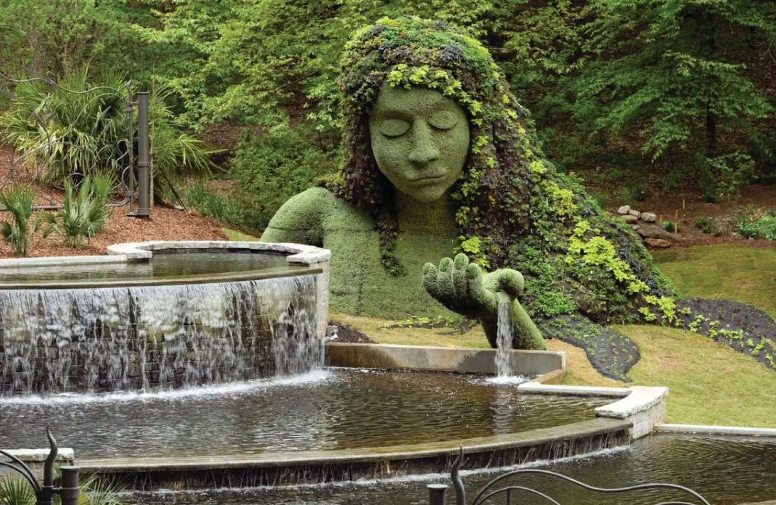 Earth Goddess topiary sculpture at the Atlanta Botanical Garden