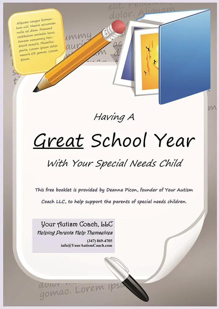 Guide booklet titled "Having A Great School Year With Your Special Needs Child