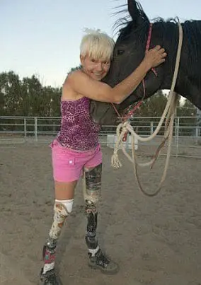 Barbara Adside with a horse.