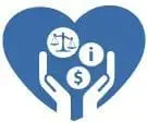 Financial and Special Needs Planning logo featuring hands holding scales, information, and dollar sign within a heart.