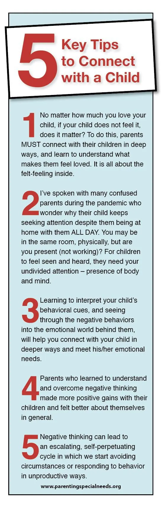 5 key tips to connect with a child