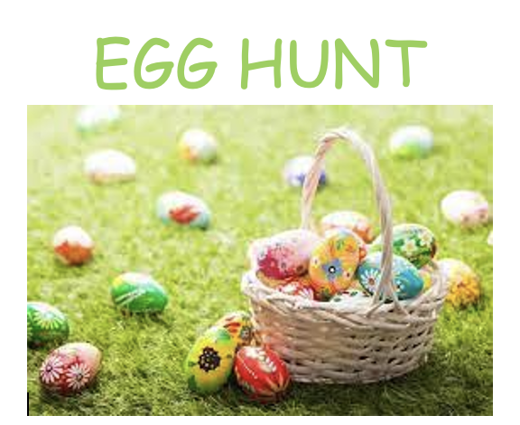 Decorated Easter eggs in a basket on grass with more eggs scattered around.