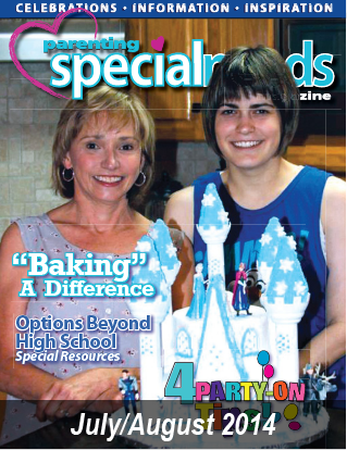 Two women smile behind a Disney-themed cake with Elsa and Anna figurines.