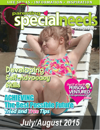 Parenting Special Needs Magazine cover, July/August 2015