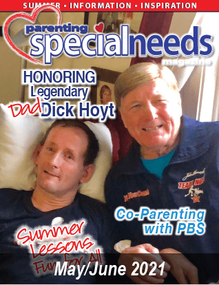 Cover of the May/June 2021 issue of Parenting Special Needs Magazine featuring Dick Hoyt.