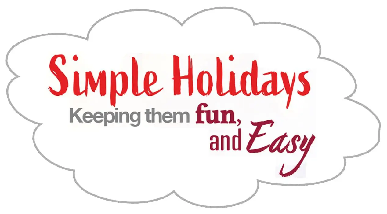 Cloud shape with text "Simple Holidays Keeping them fun, and Easy