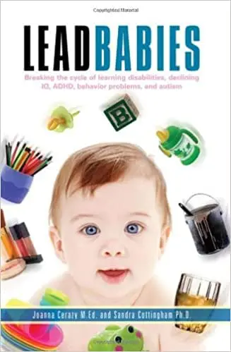 LEAD BABIES book cover with a baby's face and toys
