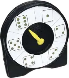 Switch activated spinner with dice images